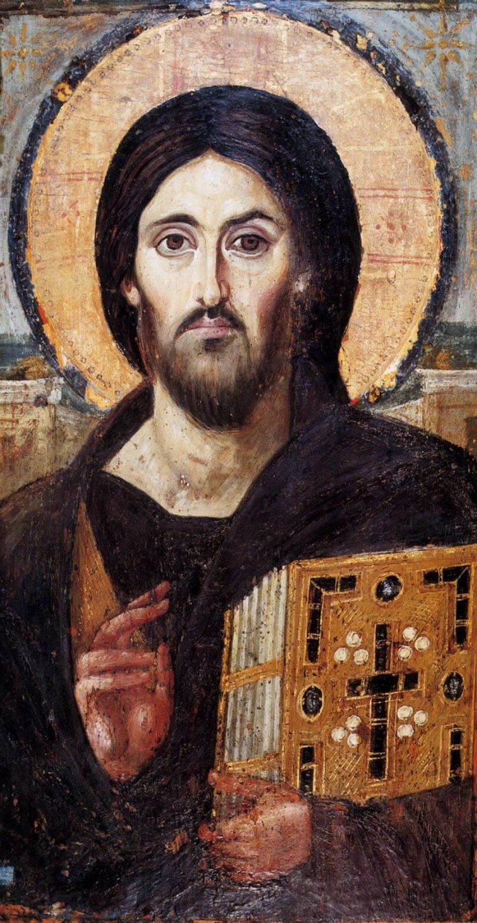 Mântuitorul nostru Iisus Hristos (icoană din Muntele Sinai), Sfânta Ecaterina